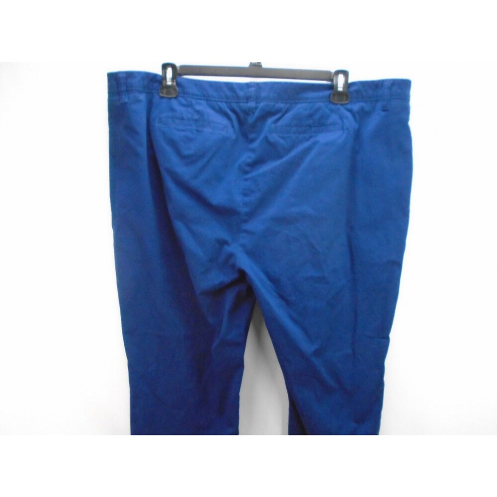 Liz Claiborne Women's Straight Pants Blue Plus Size 20W (46x27) Cotton Blend - Picture 7 of 9